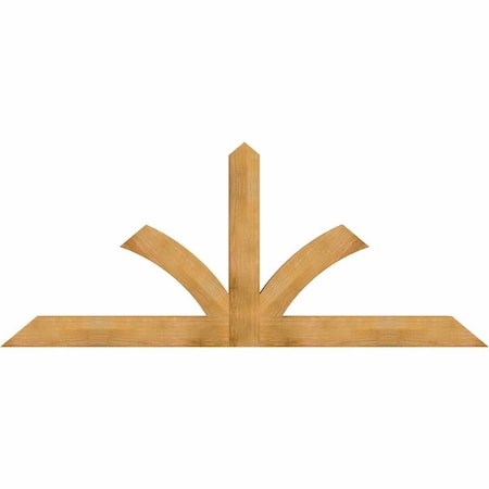 Ekena Millwork Richland Rough Sawn Timber Gable Bracket, Western Red Cedar, 96"W x 40"H x 4"D x 6"F, 10/12 Pitch GBW096X40X0406RIC00RWR